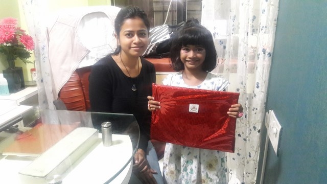 Dr. Pallavi Greeting a Child Patient in Her Cabin